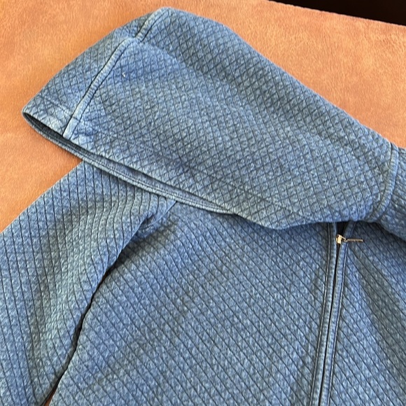 Pure Jill, indigo, denim color Zip up hoodie, lightweight jacket. Size XS - Picture 5 of 7